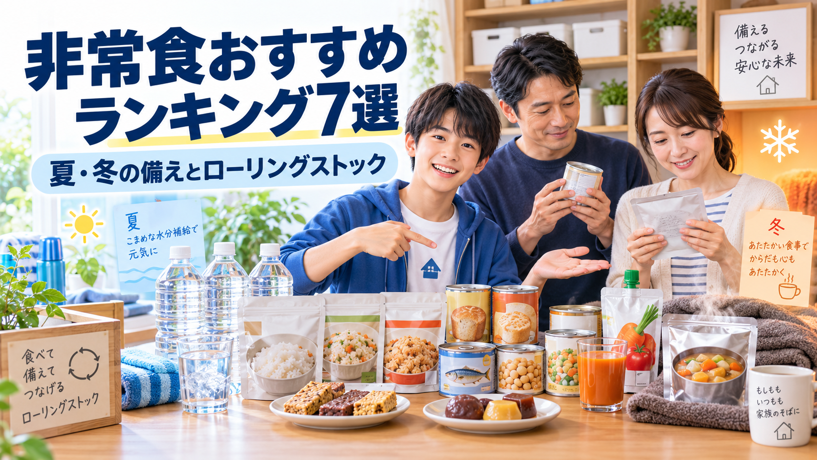 夏冬安心の非常食ランキング